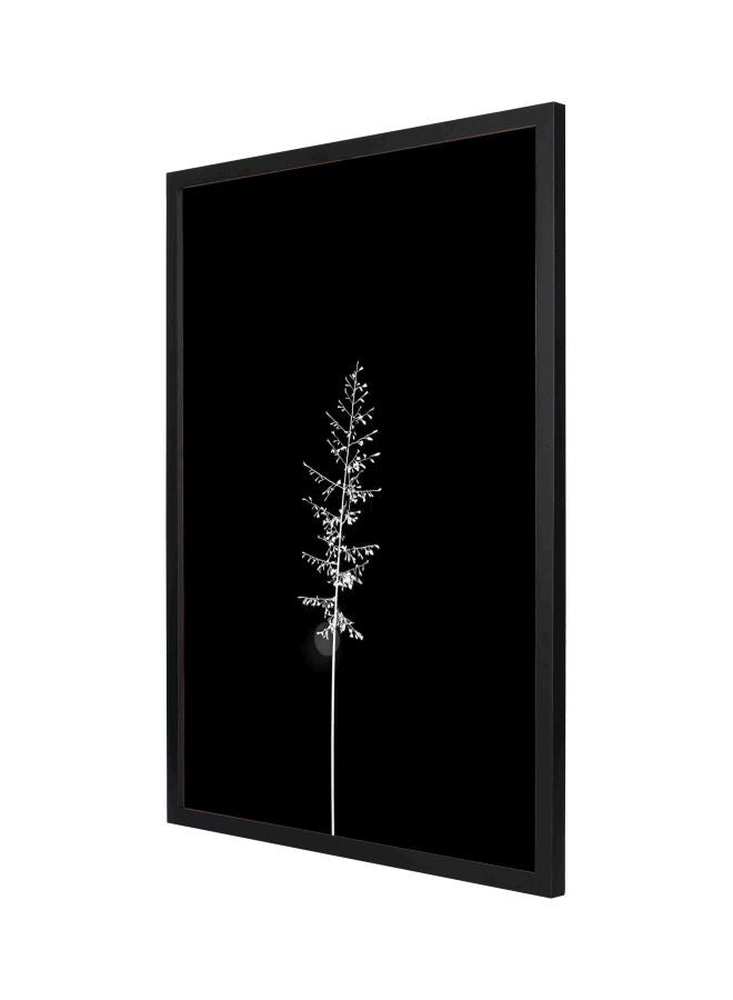 لوحة جدارية مطبوع عليها زهرة مزودة بإطار أسود/ أبيض 53x73سم - Image 1