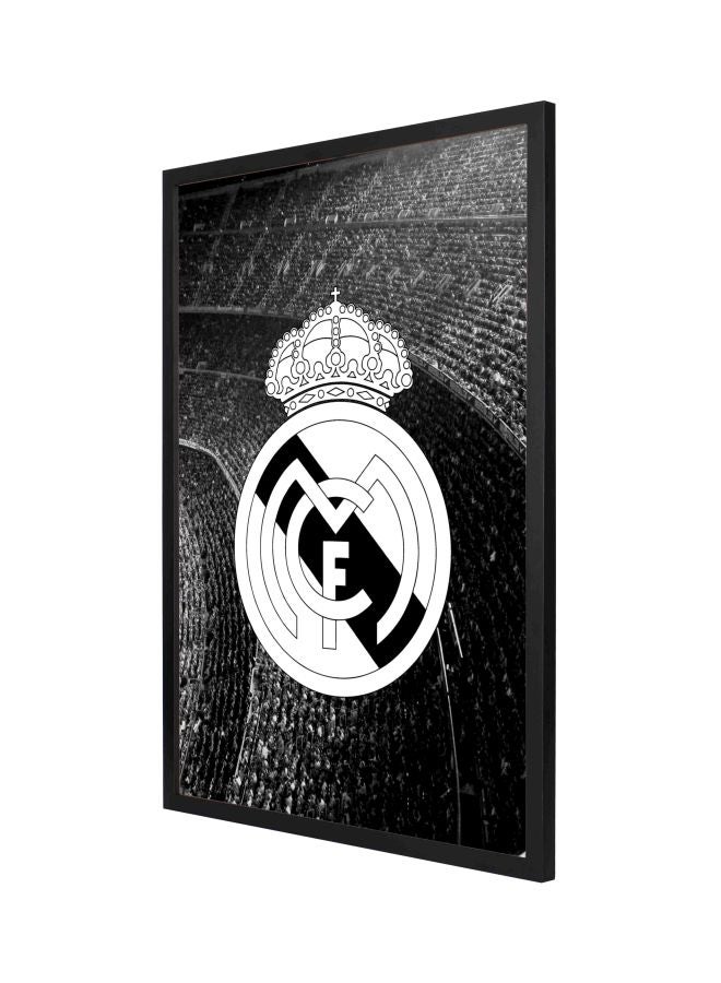 LOWHA Real Madrid Wall Painting With Frame Black/White 53x73centimeter - Image 1