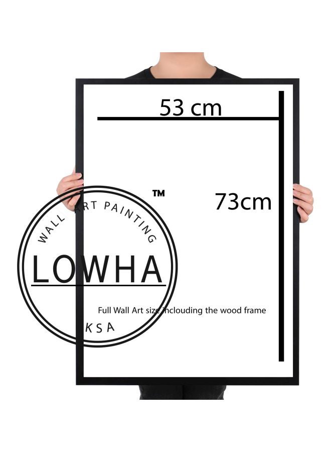 LOWHA Real Madrid Wall Painting With Frame Black/White 53x73centimeter - Image 2