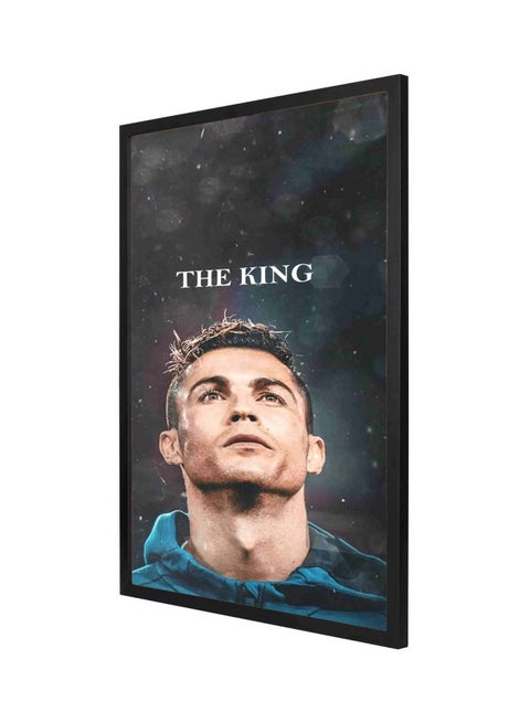 The King Ronaldo Wall Painting With Frame Multicolour 53x73centimeter