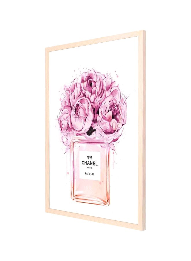 LOWHA Decorative Wall Painting With Frame Pink/White 53x73cm - Image 1