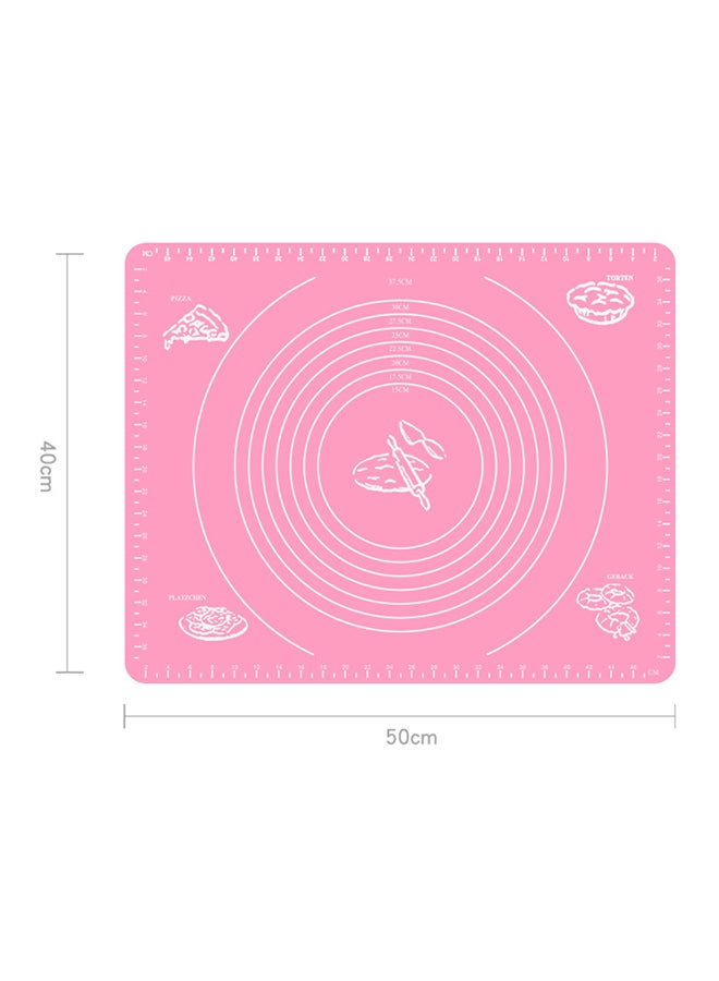 Silicone Baking Mat Pink/White 30x40cm - Image 2