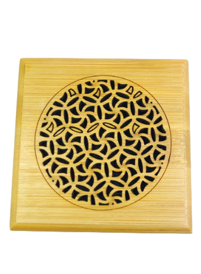 Luxury Square Incense Burner Beige 7.5 x 7.5cm  - Image 1