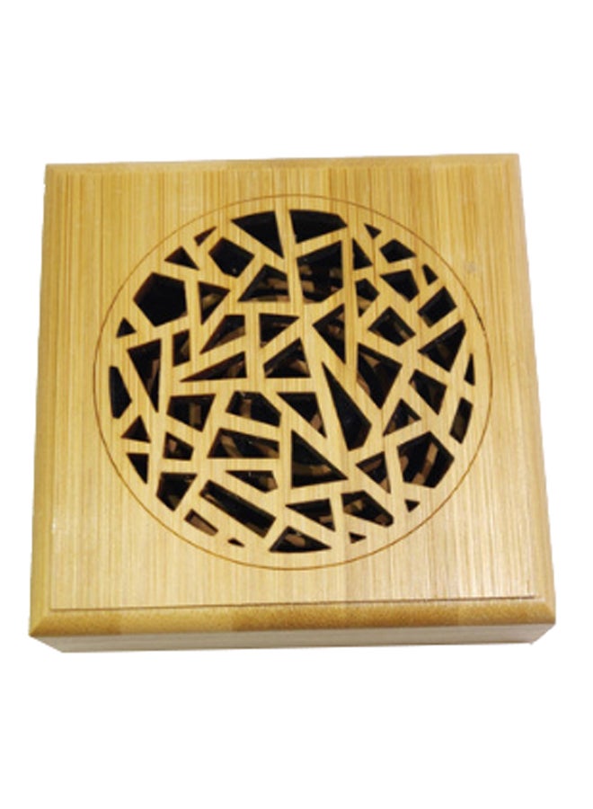 Luxury Square Shaped Oud Incense Burner Beige 7.5 x 7.6cm  - Image 1