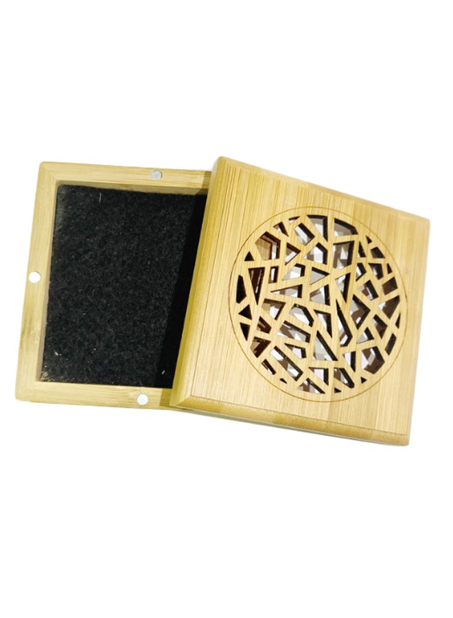Luxury Square Shaped Oud Incense Burner Beige 7.5 x 7.6cm  - Image 2