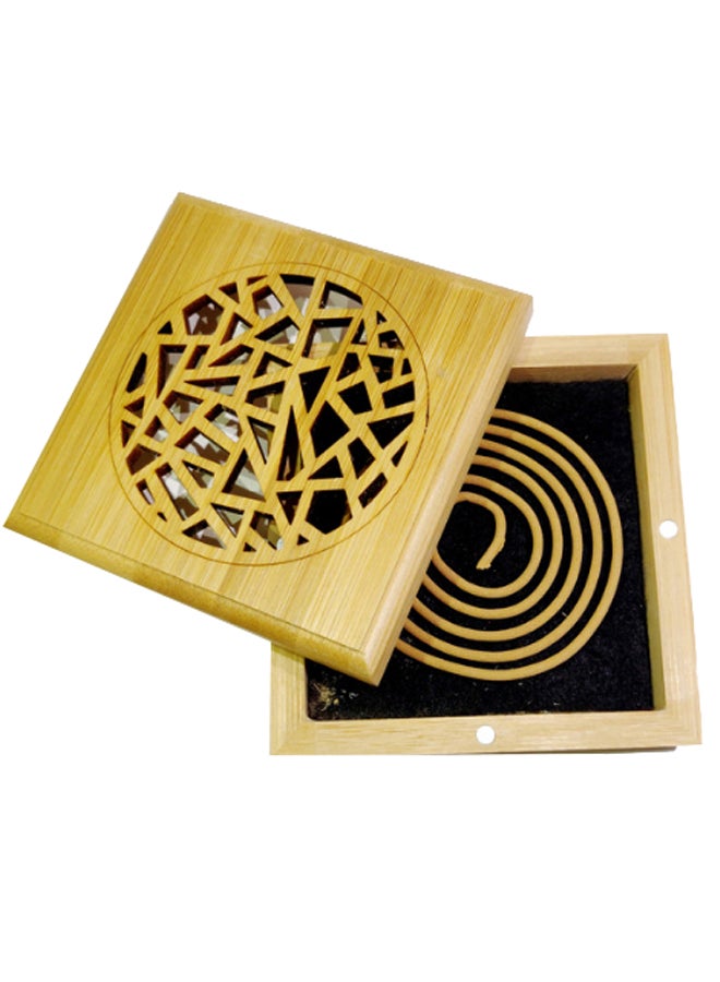 Luxury Square Shaped Oud Incense Burner Beige 7.5 x 7.6cm  - Image 3