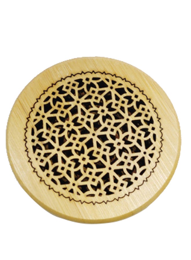Luxury Round Shaped Oud Incense Burner Beige 3.1 x 2.7inch  - Image 1