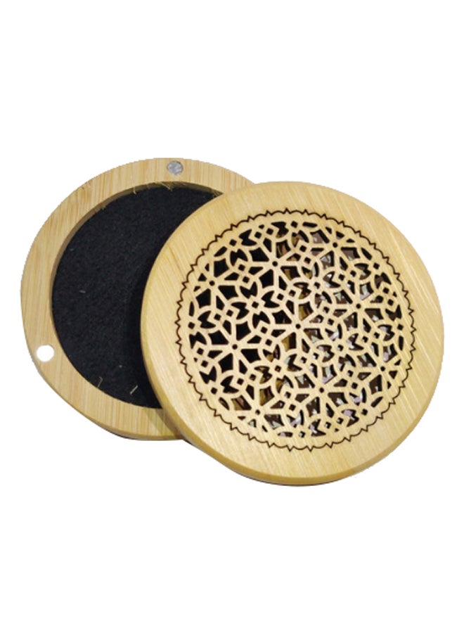 Luxury Round Shaped Oud Incense Burner Beige 3.1 x 2.7inch  - Image 2