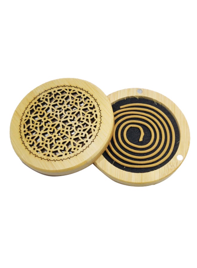Luxury Round Shaped Oud Incense Burner Beige 3.1 x 2.7inch  - Image 3