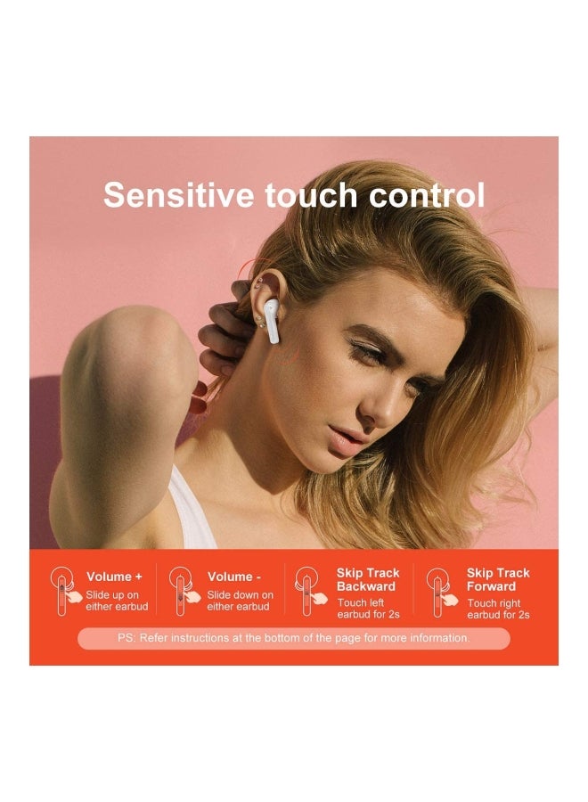 QCY - T3 Bluetooth In-Ear Earphones With Charging Case White - Image 1