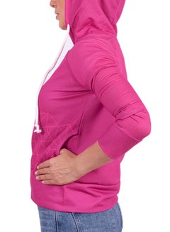 BiggYoga Aura Hooded Neck Sweatshirt Pink  - Image 4