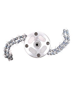 Generic Multifunctional Grass Cutter Lawn Mower Chain Trimmer Head Black/Silver  - Image 2