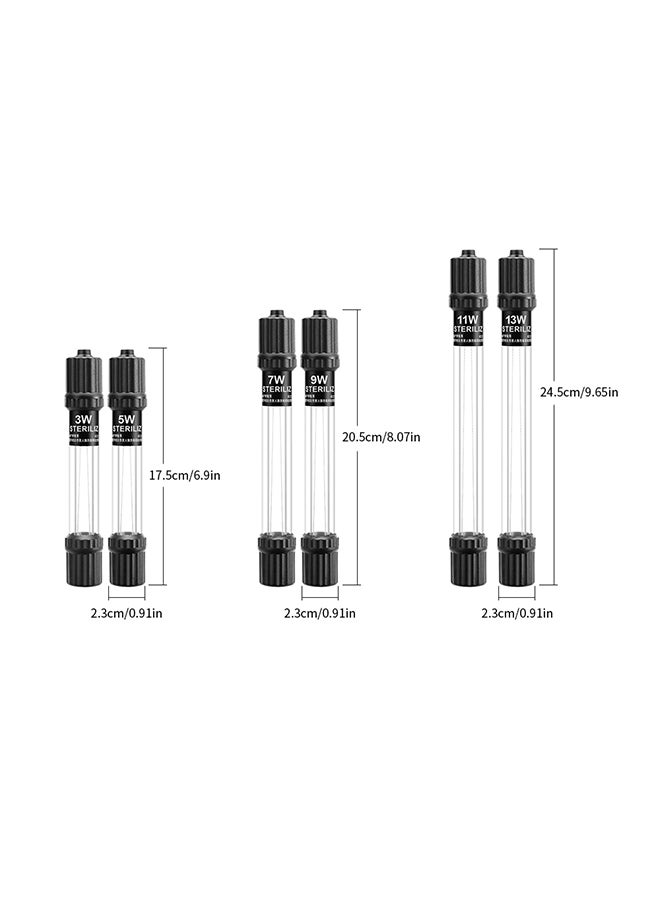 مصباح لحوض السمك يعمل بالأشعة فوق البنفسجية أسود 27x4x4سم - Image 5