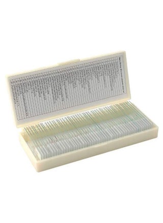 50-Piece Portable Biological Glass Sample Microscope Slides Set Clear - v1591106609/N38420217A_1