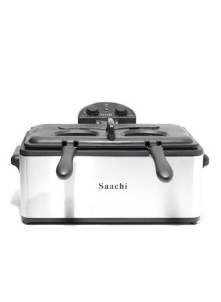 Large Deep Fryer with Stainless Steel Housing, Adjustable Temperature and Timer Control 6 L 3000 W NL-DF-4765T-ST Steel - v1591106620/N28333232A_1