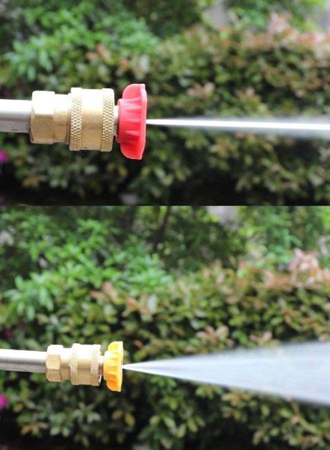 4-Piece High Pressure Washer Spray Nozzle Tip Set Multicolour