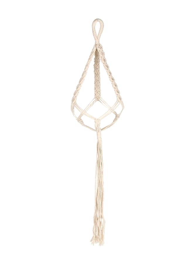 Generic Macrame Double Plant Hanger Rope Beige 31.5inch  - Image 1