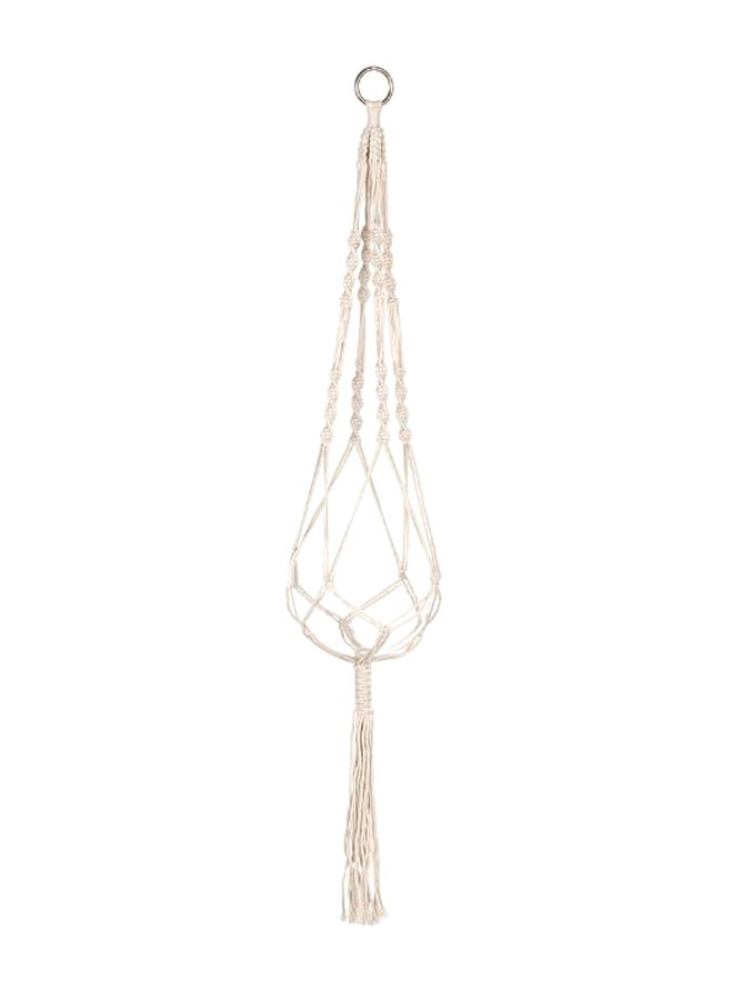 Generic Macrame Double Plant Hanger Rope Beige 39inch  - Image 1