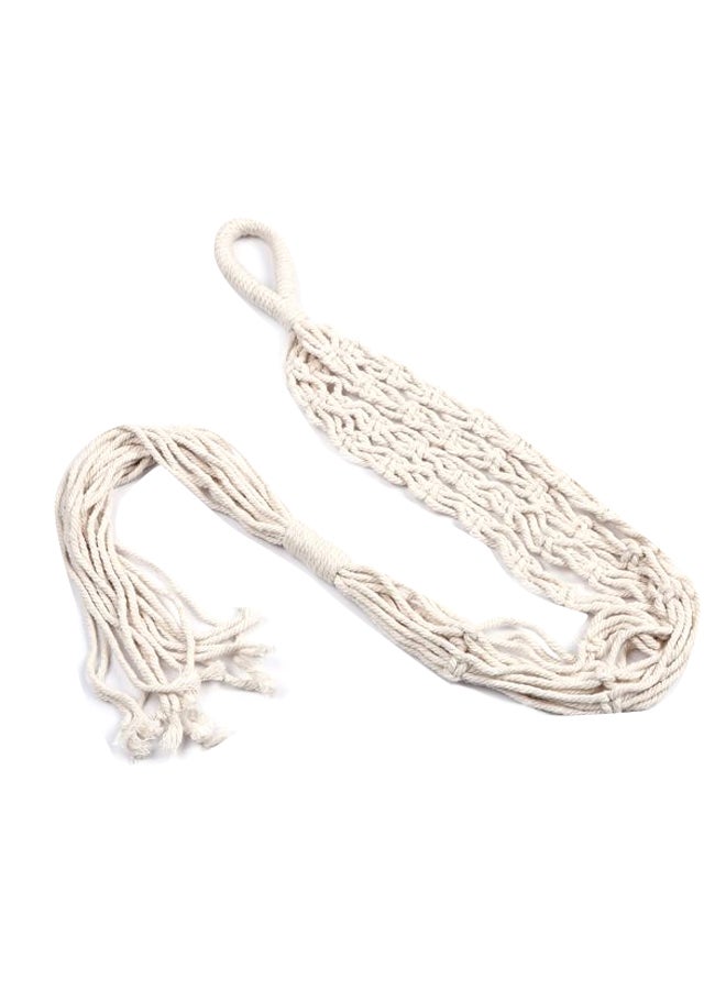 Generic Macrame Double Plant Hanger Rope Beige 33.5inch  - Image 1