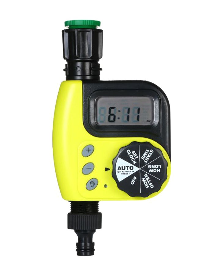 Automatic Water Irrigation Controller Timer Yellow/Black/Green 