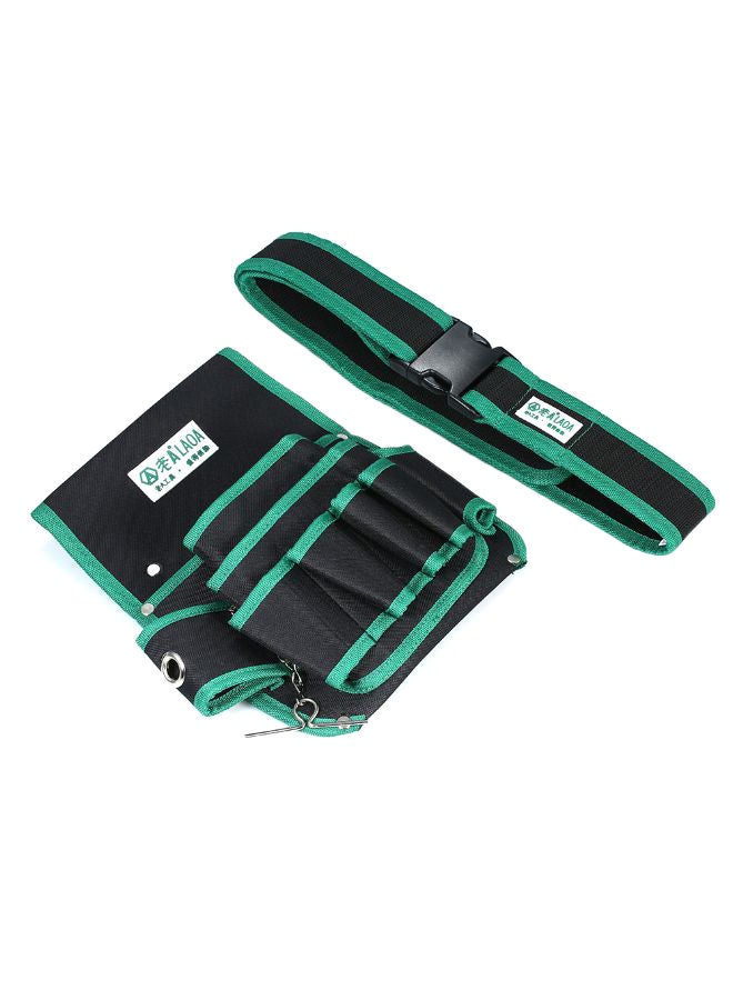 Generic - Foldable Electric Tool Waist Belt Storage Bag Black/Green - Image 1