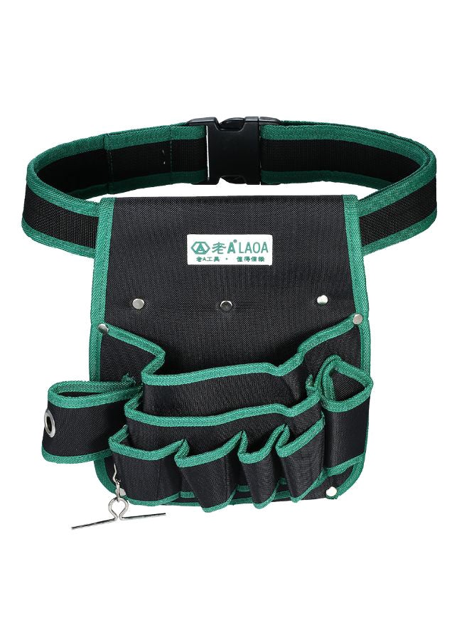 Generic - Foldable Electric Tool Waist Belt Storage Bag Black/Green - Image 1