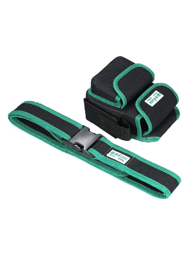 Generic - Foldable Electric Tool Waist Belt Storage Bag Black/Green - Image 1