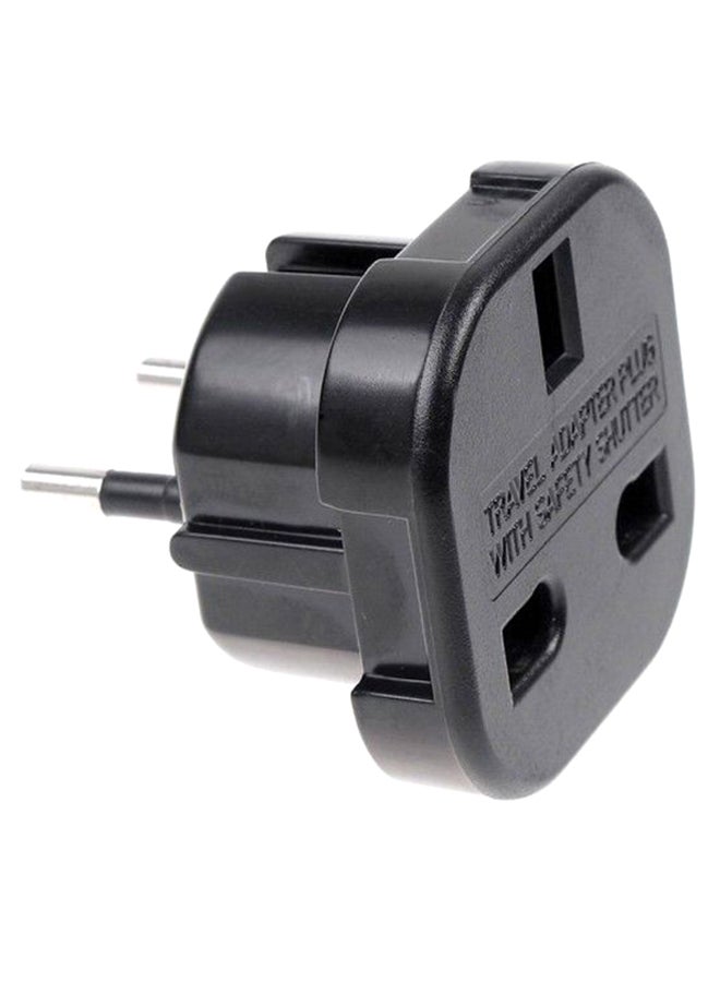Universal Power Travel Plug Adapter Socket Converter Black  - Image 1