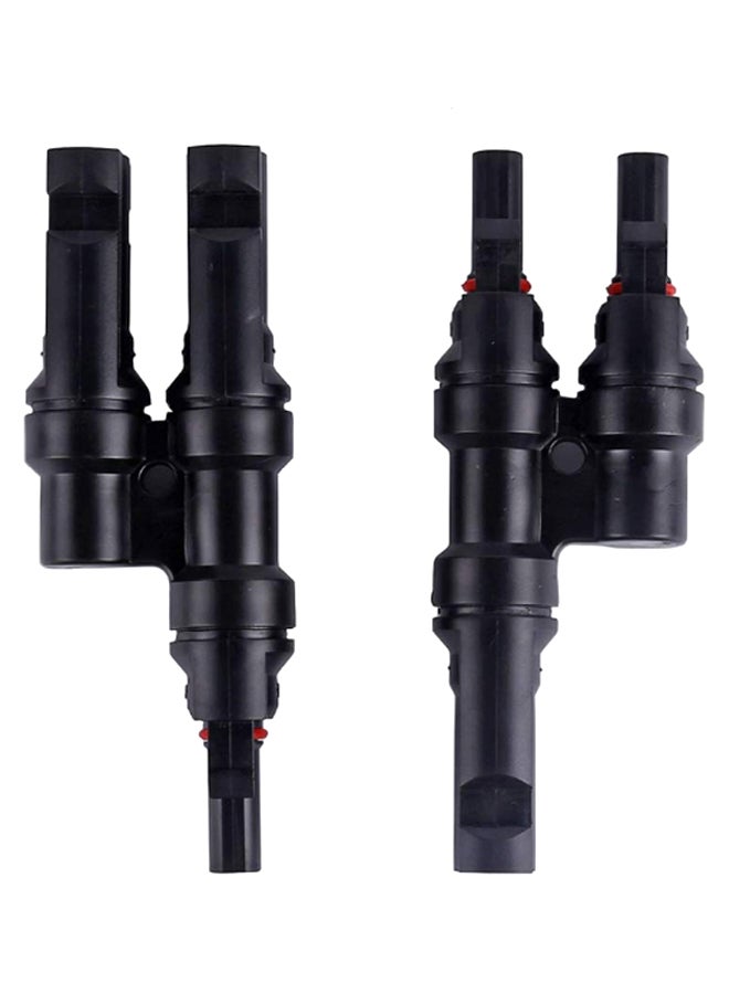 Pair Of MMF FFM Branch Y Connector Black