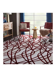 MERINOS Trend Collection Carpet Modern Contemporary Area Rug White/Red 250x350cm  - Image 1
