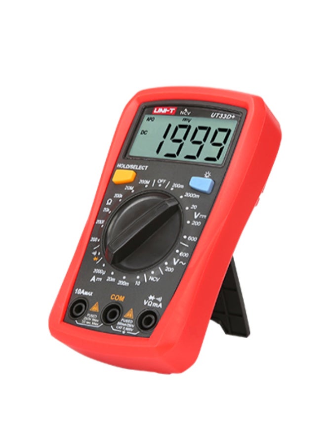 UNI-T UT33D+ Palm Size Digital Multimeter Black/Red  - Image 3
