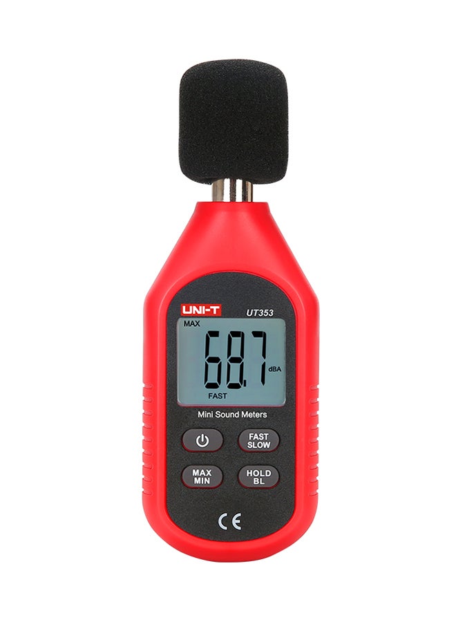 UNI-T UT353 Mini Digital Sound Level Meter Black/Red 150 x 52 x 27mm - Image 1