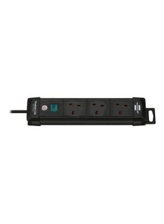 Brennenstuhl 3-Way Premium-Line Extension Socket With Switch Black 39x6.6x12centimeter  - Image 1