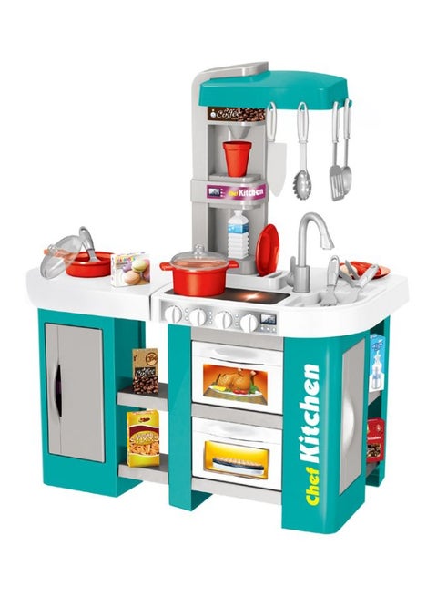 53-Piece Lightweight Portable Durable Talented Pretend Chef Kitchen Play Set 61X33X72.5cm