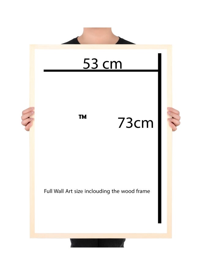 لوحة فنية لديكور الحائط من الخشب بتصميم مطبوع يحمل عبارة 'Smile More' أرجواني / أبيض / بيج 53x73سم - Image 3