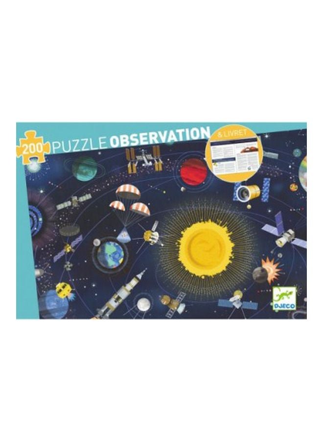 200-Piece Space Observation Jigsaw Puzzle Set DJ07413 61x38cm