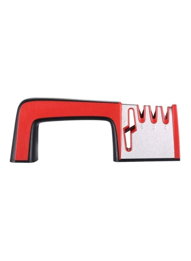 4-In-1 Knife Sharpener Red/Silver/Black 23.5x0.8centimeter - Image 1