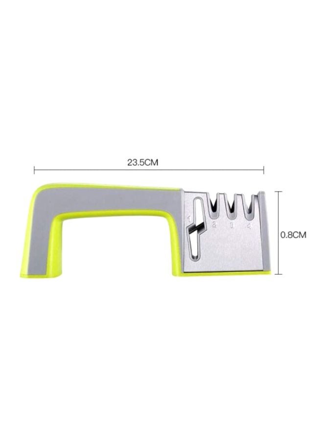 4-In-1 Knife Sharpener Green/Silver/Grey 23.5x0.8centimeter - Image 2