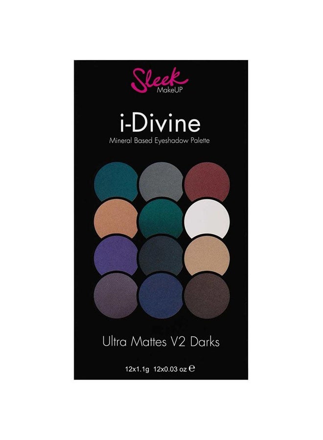 Sleek Makeup - I-Divine Mineral Based Eyeshadow Palette Ultra Mattes V2 Darks 731 - Image 1
