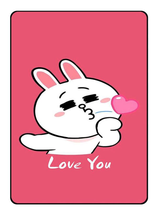 غطاء حماية واق بتصميم عبارة "Love You" لجهاز أبل آي باد آير 2 مقاس 9.7 بوصة وردي / أبيض / أسود