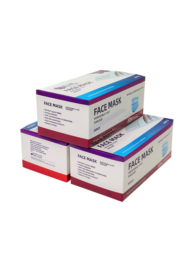 EHS 150-Piece 3 Ply Disposable Face Masks  - Image 2