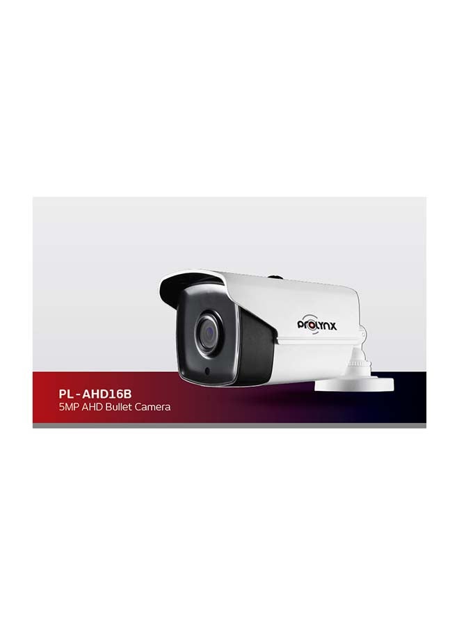 Analog Bullet 5MP Surveillance Camera PL-AHD16B White