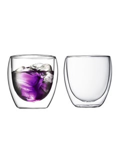 BLACKSTONE 2-Piece Double Wall Glass Tumbler Clear 100ml  - Image 2