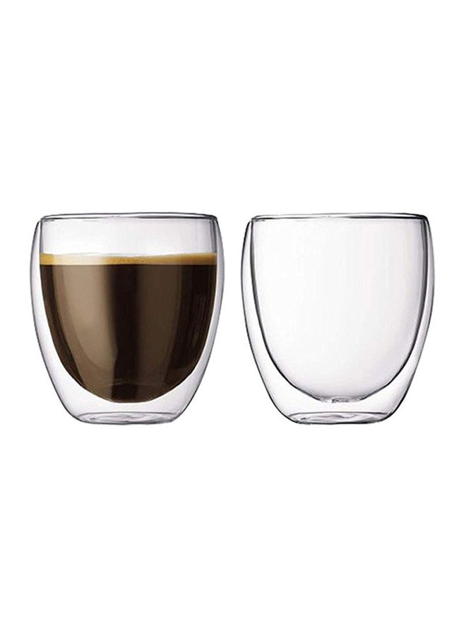 BLACKSTONE 2-Piece Double Wall Glass Tumbler Clear 250ml - Image 1
