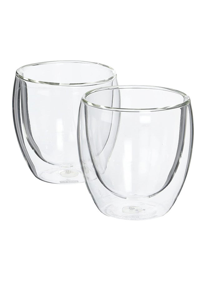 BLACKSTONE 2-Piece Double Wall Glass Tumbler Clear 250ml - Image 2