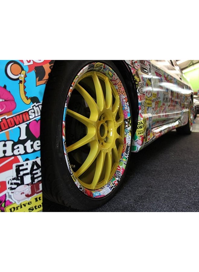 100-Piece  Waterproof  Stickers 17.4x14.2x1.2cm - Image 3