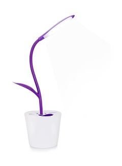 FRIEET USB LED Three Lever Touch Plant Desk Lamp Purple/White 10x10x41cm  - Image 3