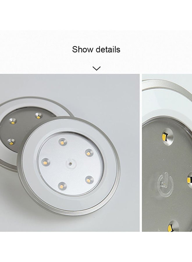 مصباح جداري LED بمنفذ شحن USB مع جهاز تحكم عن بُعد لغرفة النوم أبيض 8.2 x 8.2 x 1.7سم - Image 3