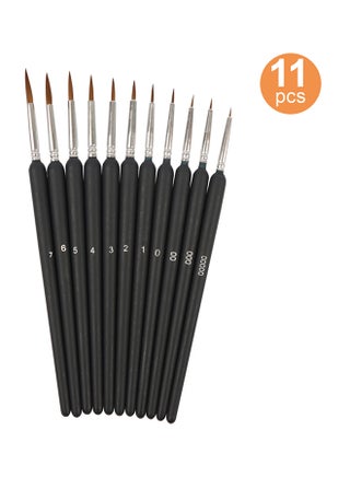 11-Piece Art Script Liner Paintbrush Set With Weasel Hair Blue - v1591182830/N38482299A_1