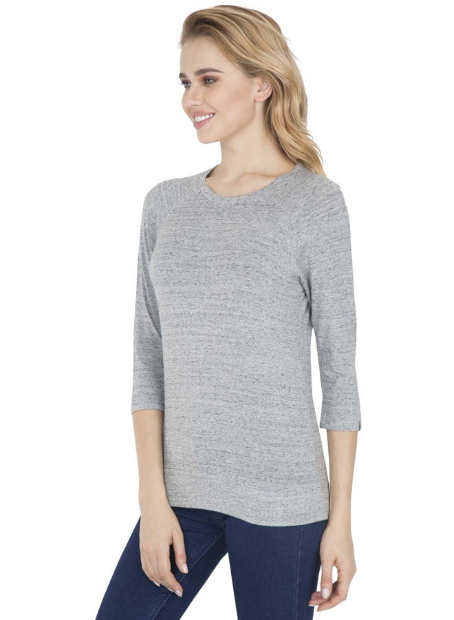 JOCKEY - Melange Long Sleeve T-Shirt Grey - Image 1